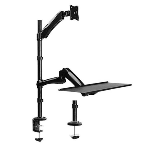 Change from a sitting to a standing position whenever you want. The modular and flexible design of the sit-stand desk workstation fits most space while providing personalized ergonomic comfort. Counterbalanced adjustment points allow instantaneous, tool-free re-positioning while you work. Easily and independently lift keyboard and LCD screen to proper height for unsurpassed ergonomic comfort. This work style encourages healthy movement throughout the day