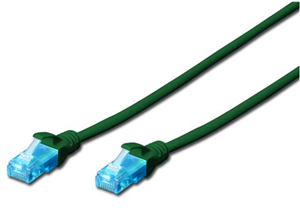 Unshielded CAT 5e patch cable with kink protection and strain relief Connection 1:1 4x 2 AWG 26/7 Twisted pair  CAT 5e certified