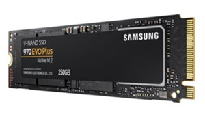 SSD 970 EVO Plus 250GB, Samsung V-NAND, M.2 (2280), NVMe, R/W(Max) 3,500MB/s/2,300MB/s, 250K/550K IOPS, 5 Years Warranty