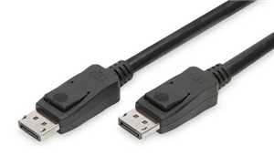 DisplayPort connection cable, DP M/M, 2.0m,w/interlock, Supported Video format: 4K/2K@120Hz, 5K@60Hz or 8K@30Hz, Support DP Vers. 1.2/1.3/1.4, Supports color depths up to max.: 24-bit RGB, Supports HDCP and DPCP encryption, Gold-plated contacts and double shielded cable</br>