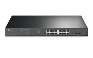 16-Port Gigabit Desktop/Rackmount PoE+ Easy Smart Switch, 16 x Gigabit RJ45 POE ports + 2 x Gigabit SFP, High PoE power budget with up to 30W for each PoE port and 192W for all PoE ports, Port Priority is able to  guarantee the quality of sensitive application like video monitor PoE Managment, MTU/Port/Tag-based VLAN, QoS, IGMP Snooping, Steel case, Rackmount Kit included