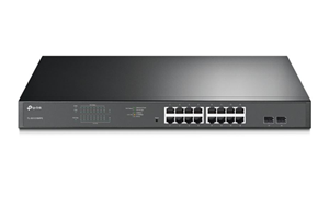 16-Port Gigabit Desktop/Rackmount PoE+ Easy Smart Switch, 16 x Gigabit RJ45 POE ports + 2 x Gigabit SFP, High PoE power budget with up to 30W for each PoE port and 192W for all PoE ports, Port Priority is able to  guarantee the quality of sensitive application like video monitor PoE Managment, MTU/Port/Tag-based VLAN, QoS, IGMP Snooping, Steel case, Rackmount Kit included</br>