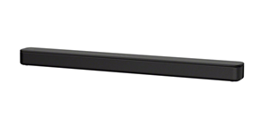 Slim design 2 channel sound bar with a Bass Reflex Speaker. One cable HDMI Arc, Bluetooth, USB. S-Force front surround.