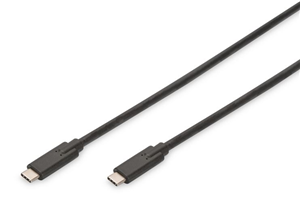 Type-C connector can be used in both directions</br>USB 3.1 data transfer rate up to 10 Gbps, Superspeed+, 5A, </br>Support of USB PD (Power Delivery) specification</br>Support for Video/Audio up to 4K (4096x2304, 30fps)</br>Colour: Black, length, 1m