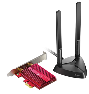 AX3000 Wi-Fi 6 + Bluetooth 5.0 PCIe adaptor</br>Up to 2402Mbps at 5.0 GHz, 574Mbps at 2.4GHz</br>Wi-Fi 6 chipset, Bluetooth 5.0</br>Backward Compatibility – Full support for 802.11ac/a/b/g/n standards</br>WiFi6 802.11ax</br></br></br></br></br>