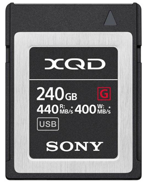 440MB/s Read, 400MB/s Write, XQD Series Memory Card</br>256GB.