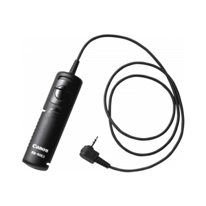 60cm remote release for EOS cameras featuring an E3-type socket. Two-stage control button behaves in the same way as your camera's shutter release, activating AF on a half-press. The switch also features a lock allowing you to lock the shutter button down for long exposure times or unattended continuous shooting.