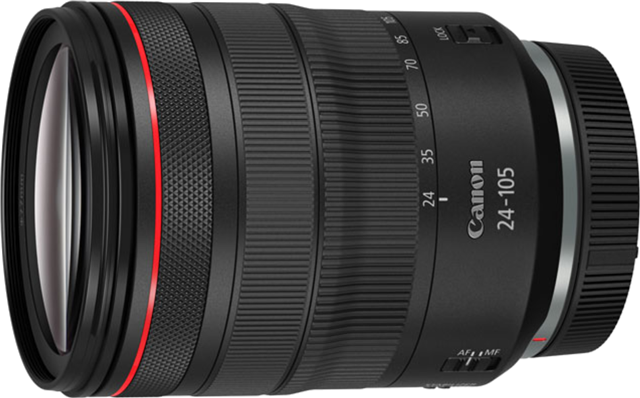 RF 24-105mm f/4L IS USM RF Mount, 77mm filter, 700g, Hood EW-83N, Cap E-77II