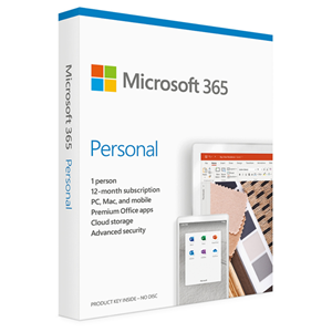 Word, Excel, PowerPoint, Outlook, OneNote, Publisher, and Access. 1TB Shared Storage in SkyDrive. For 1 person; up to 5 devices, 1 Year Subscription. Non-Commercial Use Only.