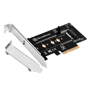 Allows M.2 (M key) SSD to plug into one PCI-E x4 interface
Includes optional low-profile expansion slot
No driver installation required.