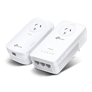 Homeplug AV2 standard, OneMesh compliant, One-Touch Wi-Fi configuration, Pass-through power socket, 3x Gigabit ports