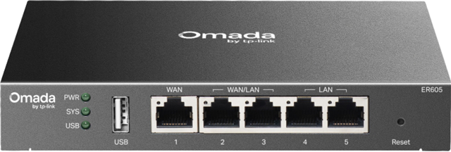 1 Fixed Gigabit WAN Port</br>1 Fixed Gigabit LAN Port</br>3 Changeable Gigabit WAN/LAN Ports</br>DHCP Server/Client</br>DHCP Address Reservation</br>Multi-net DHCP</br>802.1Q VLAN</br>VPN: PPTP, L2TP, Open VPN</br>Omada SDN Remote Management and Zero Touch Provisioning</br>