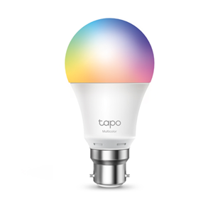 Smart Wi-Fi A19 LED Bulb, 16 Million Colors, Dimmable, Tunable White (2500-9000K), No Hub Required, 60W Equivalent,2.4GHz, 802.11b/g/n, local Wi-Fi control or remote control through TP-LINK Tapo Cloud, B22 Bayonet