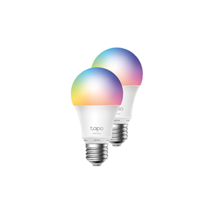 2-Pack Smart Wi-Fi A19 LED Bulb, 16 Million Colors, Dimmable, Tunable White (2500-9000K), No Hub Required, 60W Equivalent,2.4GHz, 802.11b/g/n, local Wi-Fi control or remote control through TP-LINK Tapo Cloud, E27 Screw