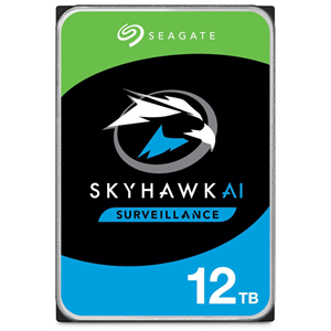 12TB, SATA 6Gb/s, 256MB Cache, 7200RPM, Internal 3.5" Surveillance Hard Drive, 1-8+ bays, Up to 64 cameras, 550TB/Y Workload, 3-year warranty.