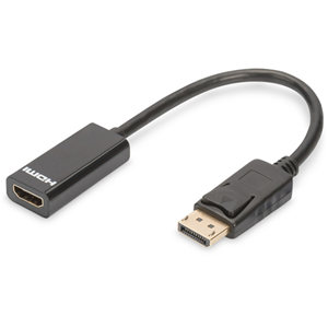 Retail packaging, Active DisplayPort Male to HDMI Type A Female, 0.15m, DP 1.2a compatible, Use to connect a Displayport graphics card/notebook to an HDMI Display (Monitor/TV)