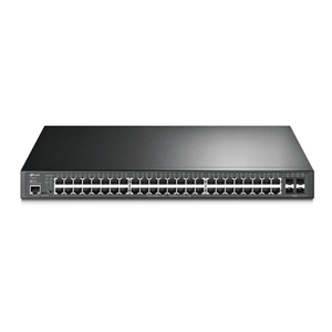 JetStream 48-port Pure-Gigabit PoE L2 Managed Switch, 384W PoE Budget, Omada SDN Cloud Management, 48 10/100/1000Mbps RJ45 ports plus 4 Gigabit SFP slots, Static Routing, Port/Tag/Voice/Protocol-Based VLAN, Q-in-Q(Double VLAN), GVRP, STP/RSTP/MSTP, IGMP V1/V2/V3 Snooping, COS, DSCP, Rate Limiting, 802.1x, IEEE 802.3ad, L2/3/4 ACL, IP Clustering, Port Mirroring, IP Source Guard, SSL, SSH, CLI, SNMP, RMON, 1U 19-inch rack-mountable steel case</br>