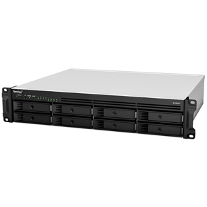 The RS1221+/RS1221RP+, at only 30 to 38 centimeters deep, is built for space-sensitive deployments. Boasting over 100K 4K random read IOPS and 2,315 MB/s sequential read1, the RS1221+/RS1221RP+ is equipped to handle heavy workloads in data-intensive environments. The RS1221RP+ additionally features an extra level of protection with redundant power supplies