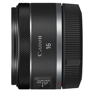 RF 16mm f/2.8 STM lens, Minimum Focusing Distance 0.13m, 43mm Filter, E-43 Lens Cap, EW-65C Lens Hood
