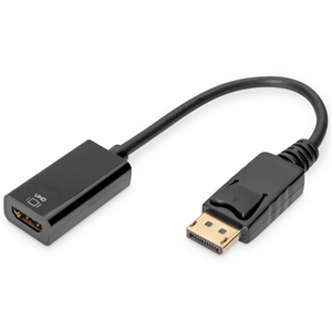 DP (Male) - HDMI type A (Female), Support 4K/2K with 30Hz, Support D++ Dual-Mode, Supports 4 lanes at both with data rates up to 2.7 Gbps, Supports resolutions up to 4096 x 2160, HDCP 1.3 compatible, Deep Color 24bit, Built in automatic receiver equalization, DisplayPort standard: DisplayPort 1.2, HDTV Resolution max.: 1920 x 1080 Pixel, 60Hz, Length: 0.2 m, Shielding: Double shielding, AWG: 28, UL certified: UL20276, Wire material: CU, Connector surface: nickel-plated,Ferrite filter: none.</br>