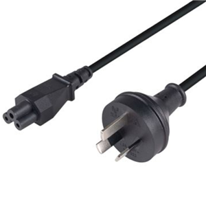 3 Pin Plug to 3 pin Clover (M), 0.3m Length