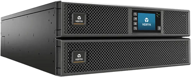 True on-line double conversion 5000VA/5000W UPS system, optional extended battery runtime (UP4537). Rack or tower configuration. Includes rack mount kit & Communications Card. Replacement batteries 16x UP7905