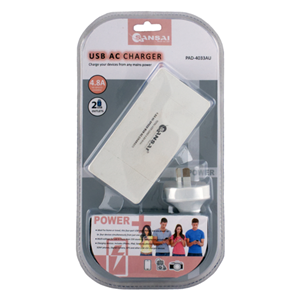 Ideal for home & travel, Surge protected 4 port USB charger (Max 5V 4.2A, 21W), Auto regulated charging 0-2.4A per port, Retail packaging V2