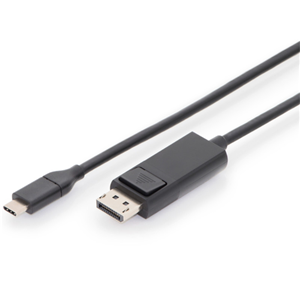 USB Type-C adapter cable, Type-C to DP M/M, 1.8m, 4K/60Hz, 32,4 GB, CE, bl, gold
