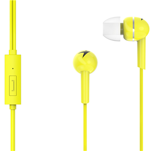 Delivers rich bass and clear sound
Multiple size ear tips
In line control
Yellow