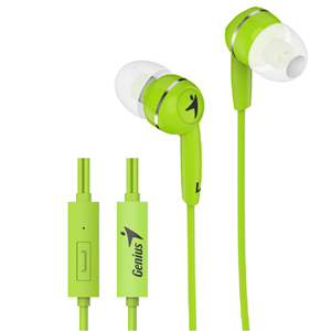 Crystal-clear audio, Extremely small and lightweight, Three sizes of soft silicone ear tips to provide the best fit for your ears, Inline control and microphone</br>EOFY</br>Green