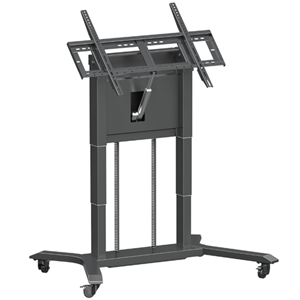 The newly designed CommBox Tilt Motorised Stand is a robust  trolley that allows you to raise and lower screen as well as tilt into a fully flat table top. Extremely stable – designed to fit through doorways. 100mm castors for easy movement. To suit 55"" to 86"" screens.</br></br>