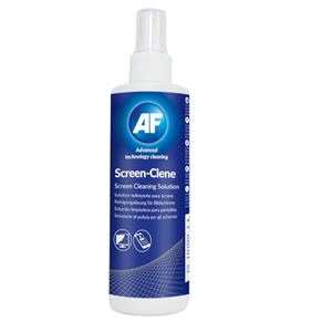 250ml pump bottle of screen cleaning liquid in attractive retail box.