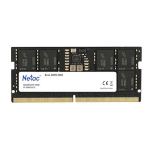 NTBSD5N48SP-08, Netac Basic SO DDR5-4800 8GB C40, SO-DIMM 262-Pin DDR5 / NB	, DDR5-4800, PC5-38400, 8G x 1, 40-40-40-77, 1.1V, Single Channel