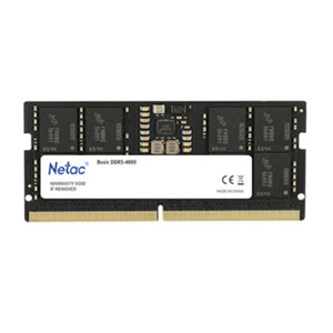 NTBSD5N48SP-16, Netac Basic SO DDR5-4800 16GB C40, SO-DIMM 262-Pin DDR5 / NB	, DDR5-4800, PC5-38400, 16G x 1, 40-40-40-77, 1.1V, Single Channel </br></br></br></br></br></br>