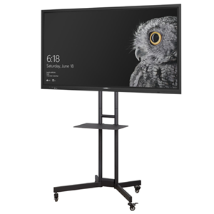 Mobile, adjustable fixed height stand to suit 32" - 65" screens (45.5kg load capacity). Ideal for mobile video conferencing and collaboration. Includes laptop shelf & camera bracket.