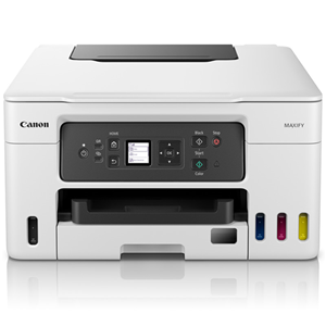 Print/Copy/Scan, USB/Ethernet/WiFi, 18 ipm (Mono), 13 ipm (Colour), Single 250-sheet Paper Tray, Cartridge-free Ink Tank System, Refill Bottles: Black GI66 (6000pages); Colour GI66C/GI66M/GI66Y (14000 pages)