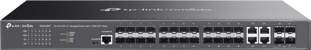 20-Port SFP Gigabit and 4-Port SFP+ 10Gigabit L2 Managed Switch</br>	Integrated into Omada SDN: Zero-Touch Provisioning (ZTP)**, Centralised Cloud Management, and Intelligent Monitoring.</br>&bull;	Centralised Management: Cloud access and Omada app for convenience and easy management.</br>