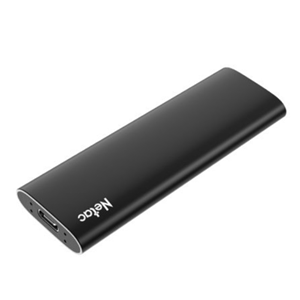 Netac Z SLIM Black USB 3.2 Gen 2 Type-C External SSD 2TB, R/W up to 550MB/480MB/s, with USB-C to USB-A cable and USB-A to USB-C adapter, 3 year warranty