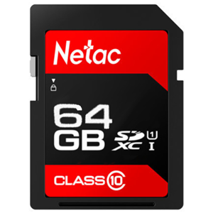 Netac P600 SDHC 64GB U1/C10 up to 90MB/s, retail pack, 5 year warranty