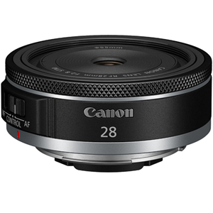 RF 28mm f/2.8 STM lens, Minimum Focusing Distance 0.23m, 120g, 55mm Filter, E-55 Lens Cap, EW-55 Lens Hood