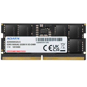 32 GB DDR5-5600 2048x8, 262-pin SoDIMM, CAS Latencies: 46-45-45, VDD 1.1V, 0°C - 85°C, Limited Lifetime Warranty</br></br>