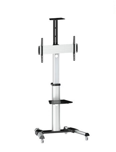 BRATECK 37''-70'' Telescopic Manual Height Adjust TV Cart. Max 50Kgs VESA support up to 600x400 Min VESA 200x200. Hidden cable management.