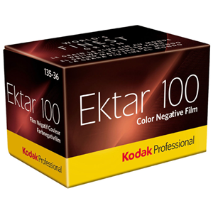 KODAK EKTAR 100 Film
The world’s finest grain color negative film!
Ultra-vivid color, Exceptional sharpness, Extraordinary enlargement capability
Featuring ISO 100 speed, high saturation and ultra-vivid color, EKTAR 100 offers the finest, smoothest grain of any color negative film available today.

Ideal for scanning, and offers extraordinary enlargement capability from a 35mm negative. A perfect choice for commercial photographers and advanced amateurs.

Recommended applications:

nature
travel
outdoor photography
fashion
product photography