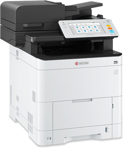 Print, Duplex, 1200dpi resolution, Scan, Copy, Fax, USB/Gigabit Ethernet, 35ppm (Mono), </br>Starter Toner[~3,500 Pages Black, ~2,500 Pages Colour], TK5374 Black Toner [TK-3574K, KY6076, ~7,000 Pages], TK5374 Cyan Toner [TK-3574C, KY6077, ~5,000 Pages], TK5374 Magenta Toner [TK-3574M, KY6078, ~5,000 Pages], TK5374 Yellow Toner [TK-3574Y, KY6079, ~5,000 Pages], </br>PF-5150 Paper Feeder [550 Sheets, A4], </br>IB51 Wireless Network Card [KC2452], </br>2 year onsite warranty standard. </br>