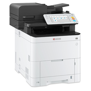 Print, Duplex, 1200dpi resolution, Scan, Copy, Fax, USB/Gigabit Ethernet, 40ppm (Mono), </br>Starter Toner[~6,000 Pages Black, ~5,000 Pages Colour], TK5384 Black Toner [TK-3584K, KY6062, ~13,000 Pages], TK5384 Cyan Toner [TK-3584C, KY6063, ~10,000 Pages], TK5384 Magenta Toner [TK-3584M, KY6064, ~10,000 Pages], TK5384 Yellow Toner [TK-3578Y, KY6065, ~10,000 Pages], </br>PF-5150 Paper Feeder [550 Sheets, A4], </br>IB51 Wireless Network Card [KC2452], </br>2 year onsite warranty standard. </br>