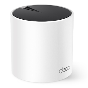 Deco X55  1-pack, AX3000 Whole Home Mesh Wi-Fi 6 Unit
SPEED: 574 Mbps at 2.4 GHz + 2402 Mbps at 5 GHz
SPEC: 2× Internal Antennas, 3× Gigabit Ports (WAN/LAN auto-sensing), 2 Streams and HE160 for 5GHz
FEATURE: Deco App, Router/AP Mode, IPv6, IPTV, HomeShield (Parental Controls, Antivirus, QoS, Reports), OFDMA, MU-MIMO, 1024-QAM, HE160, WPA3, Beamforming, Alexa Supported