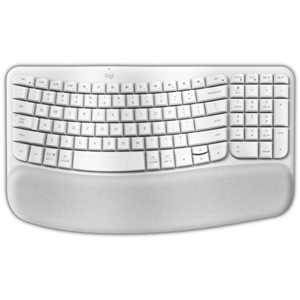 For workdays that go easy on you, Feel the Wave. Wave Keys wireless ergonomic keyboard is shaped to feel instantly familiar and keep you typing all day in a natural position.A cushioned palm rest with memory foam gives your wrists more support throughout the day. Up to 3 Years Battery Life. Bluetooth or Logi Bolt Reciever connectivity.