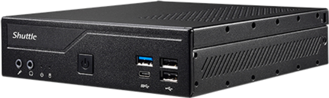 Intel H610 chipset w/ preinstalled i3-13100 / 2x DDR4 SODIMM (64GB Max), Dual Intel GigabitLAN, 1x HDMI, 2x DP, 1x M.2 2280 Type M key, 1x M.2 2230 Type E key, USB 3.0, 1x RS-232, 1x RS-232/422/485. SX9927 for a VGA port. Supports 19V & 12V</br></br>Optional accessories incl. WiFi, rackmounting, LTE/4G. See https://www.shuttle.eu/en/products/slim/dh610 for full details. </br></br>Assembled from local stock - allow 1-2 days if no stock is showing as available. </br></br>