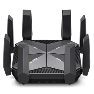AXE16000 Quad-Band Wi-Fi 6E Router</br>SPEED: 1148 Mbps at 2.4 GHz + 4804 Mbps at 5 GHz_1 + 4804 Mbps at 5 GHz_2+ 4804 Mbps at 6 GHz</br>SPEC: 8× Antennas, Broadcom 2.0 GHz Quad- Core CPU, 1× 10 Gbps RJ45/SFP+ Combo WAN/LAN Port +1× 10 Gbps RJ45 WAN/LAN Port+ 1× 2.5 Gbps WAN/LAN Port + 4× Gigabit LAN Ports, 1xUSB 3.0 Port, 1024-QAM, OFDMA, HE160, Wi-Fi 6E </br>