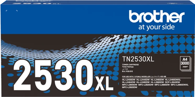 Compatible With: HLL2400DW, HLL2865DW, MFCL2920DW, HLL2460DWXL, MFCL2820DW, DCPL2640DW</br>Yield ~3000pg Toner